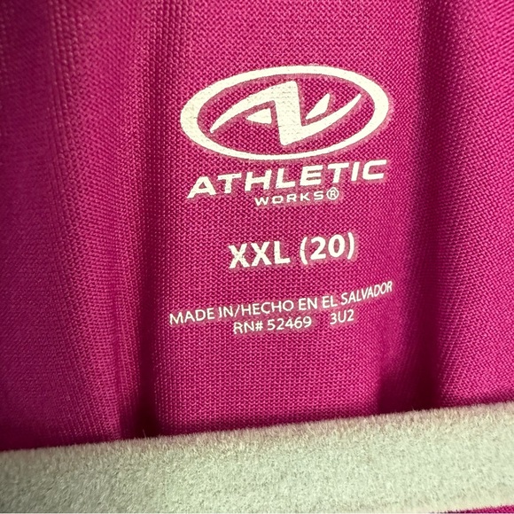 Athletic Works Dark Pink Relaxed Short Sleeve T-Shirt plus‎ size 20 - Picture 4 of 5